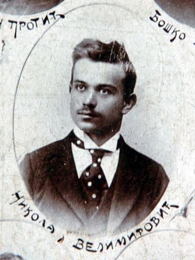 Nikola Velimirovic as a student, 1909